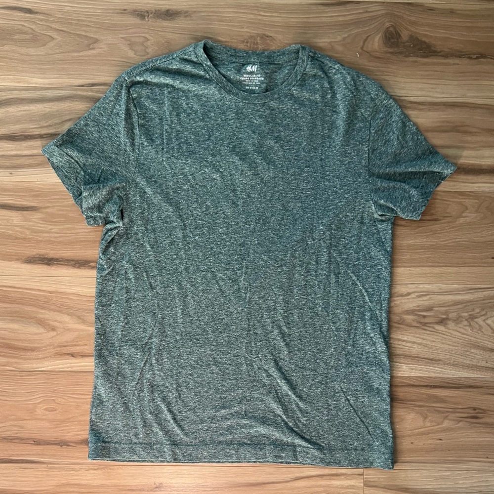 H&M Heather Forest Green Classic T-Shirt